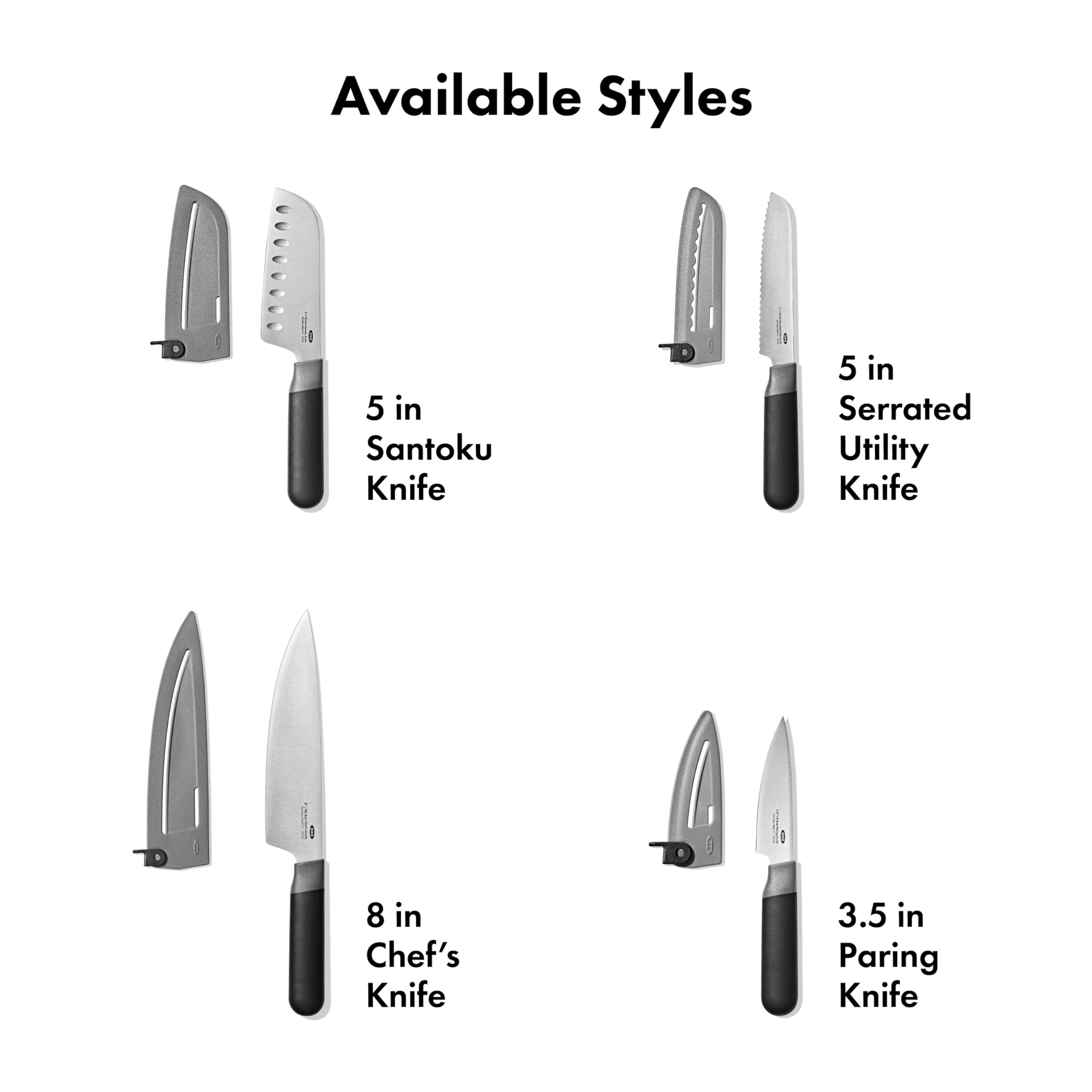 OXO Good Grips 8 in Chef’s Knife with Locking Sheath, Sharp Stainless Steel Kitchen Knife for Chopping, Dicing, and Mincing Herbs and Meat, Cooking Essential with Protective Cover — Amazon image 7