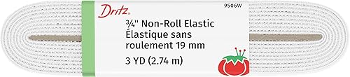 Dritz 9407B - Elástico no enrollable, color negro, 1 pulgada x 12 yardas