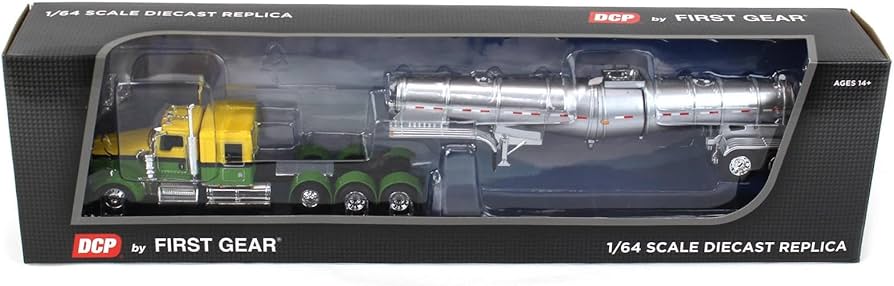Amazon.com: DCP 1/64 Yellow Green Kenworth W900L w/Polar Tandem