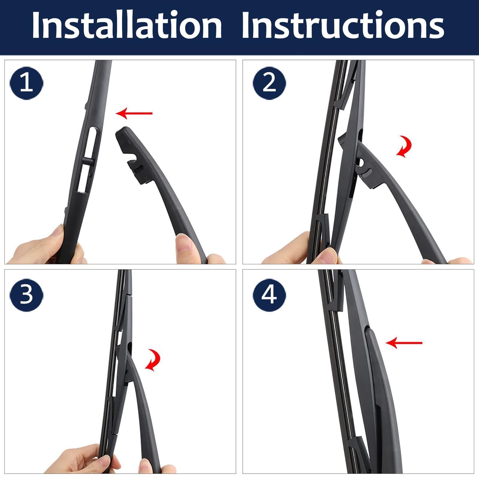 2 stuks auto ruitenwisserbladen,voor Mitsubishi Lancer 2009 2010 2011 2012 2013 2014 2015 2016 2017 voorruit stille ruitenwisserarmen vervangende accessoires