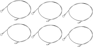 M METERXITY 2mmx50cm Lanyard Security Cable Ropes 6pcs, Apply to Outdoors (304 Stainless Steel, Silver)