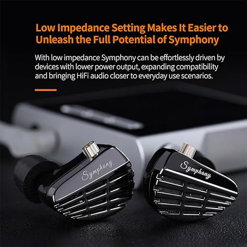 KZ Symphony Hybrid IEM Earbud, KZ New Planar Diver+ Superlinear Dynamic Driver in-Ear HiFi Headphone,Wide Soundstage Earphone (Black, Without mic)
