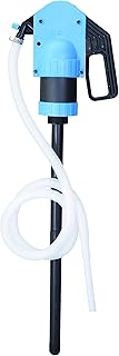 Groz Plastic Lever Action Drum Pump | Built-in 2-inch Bung Adaptor | for High Viscosity Oils, Agricultural Chemicals | with Suction Tube & Discharge Hose (44185)