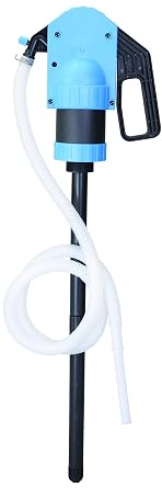 Groz 44185 Lever Action Drum Pump, 500ml Per Stroke, No Electricity Needed, for DEF/AdBlue, Oils, Antifreeze, Ag Chemicals, Fits 15-55 Gallon Drums with 2" Bung, Complete Kit
