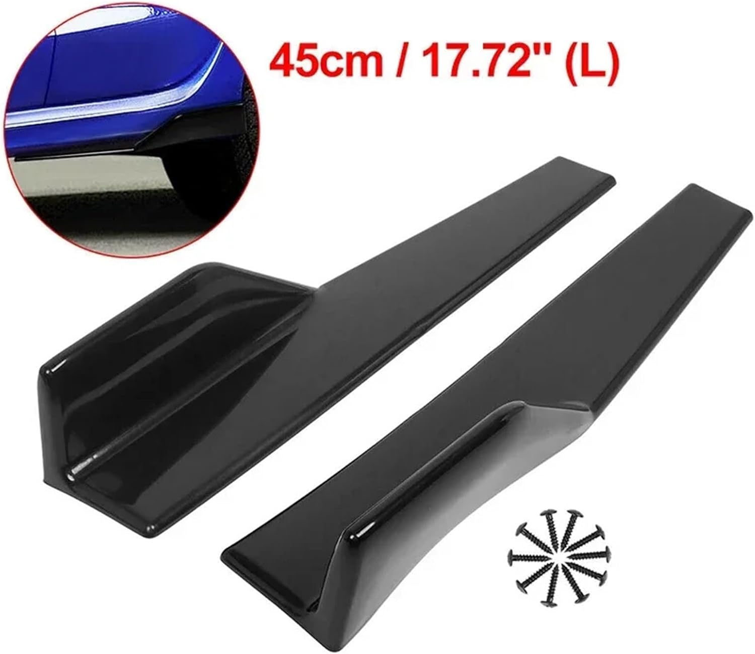2PCS Universal Compatible For BMW F22 F23 2014-2019 220i 225i 228i Side Skirt Cover Fend Protector Body Kit Spoiler Lip Car Accessories(Black)