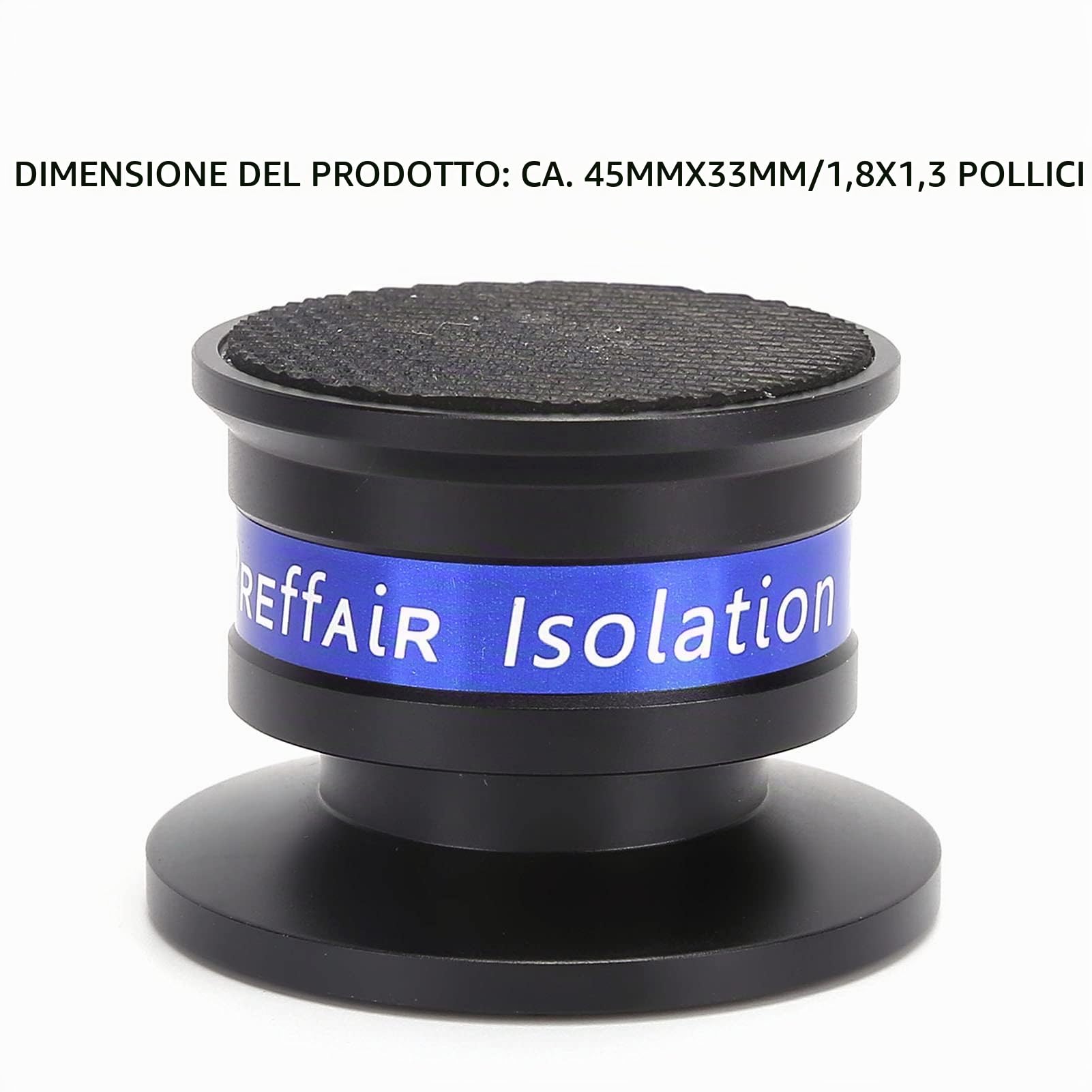 Punte per Altoparlanti, 4 Set di Piedini Isolanti da 45 mm x 33 mm, Base Antiurto per Amplificatori, Giradischi e Registratori, Nero