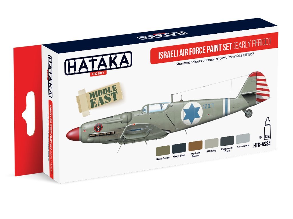 Hataka Israeli Air Force Paint Set (early period) # AS34
