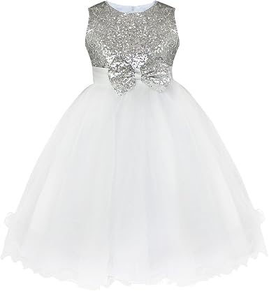 Ranrann Enfant Fille Robe De Princesse Mariage Pageant Robe De Soiree Sequin Robe Ceremonie Au Genou Tulle Tutu Robe De Demoiselle D Honneur Corsage Paillette Dress 2 14 Ans Amazon Fr Vetements Et Accessoires