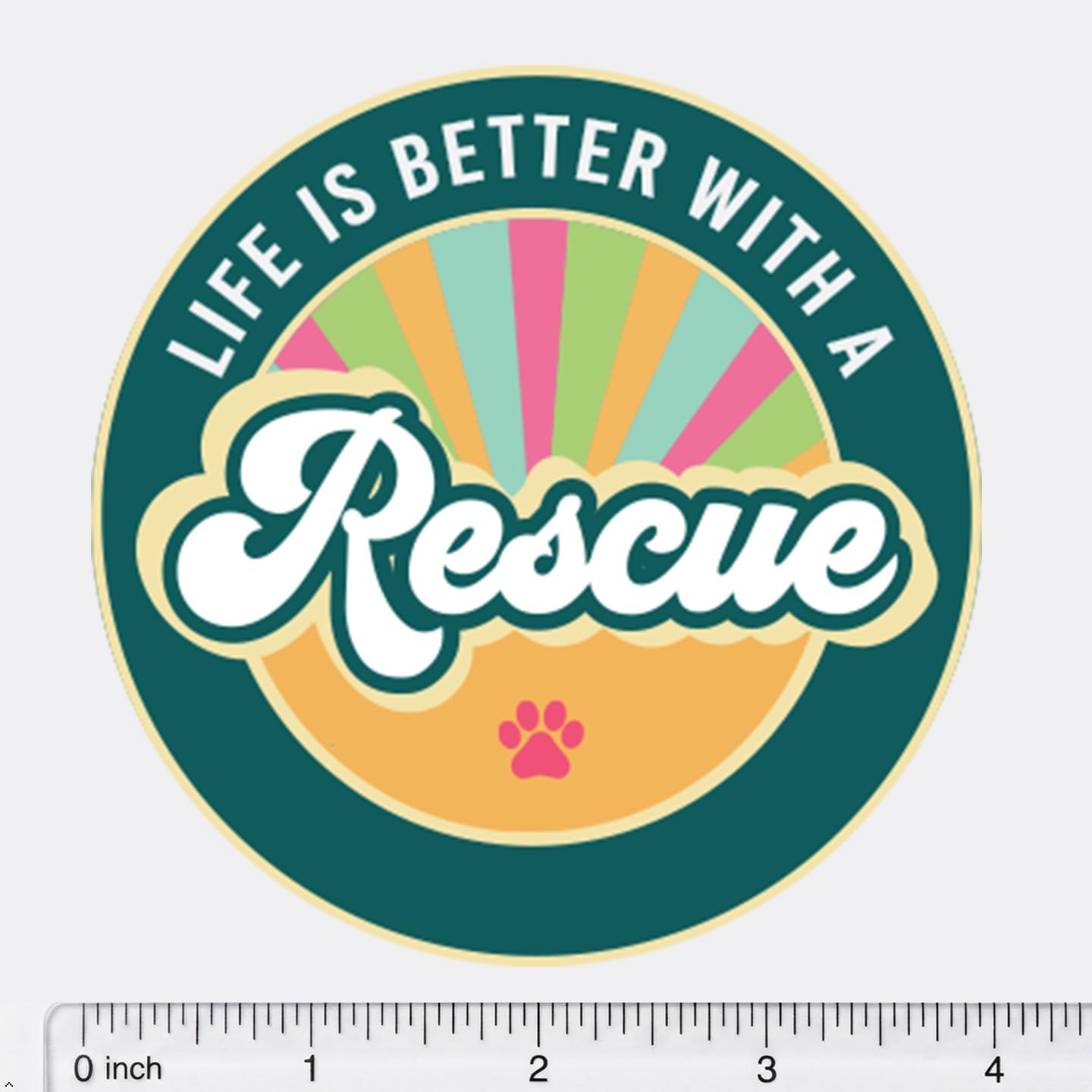 Life is Better with A Rescue Refrigerator Locker Car Magnet image 4