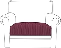 Vista 339 de Easy-Going Fundas Elásticas de 3 Piezas para Cojines de Sofá para Sofá Seccional Izquierdo/Derecho en Forma de L Chaise Lounge Funda de Asiento