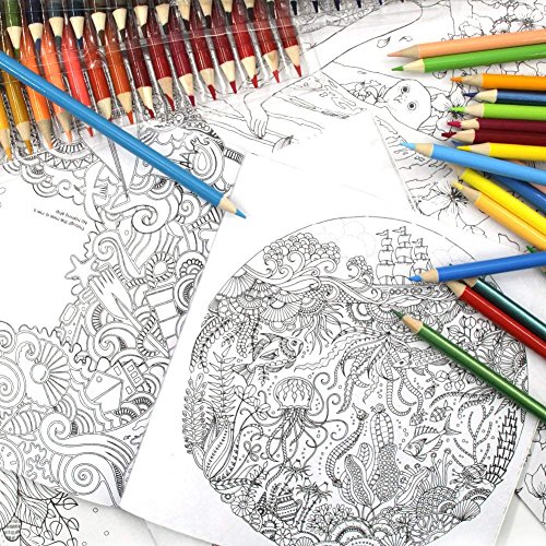 Laconile Buntstifte, 120 ölige Farbstifte Set mit 4 Malbüchern für Erwachsene , Kunststifte zum Skizzieren Basteln Malen… – Bild 4