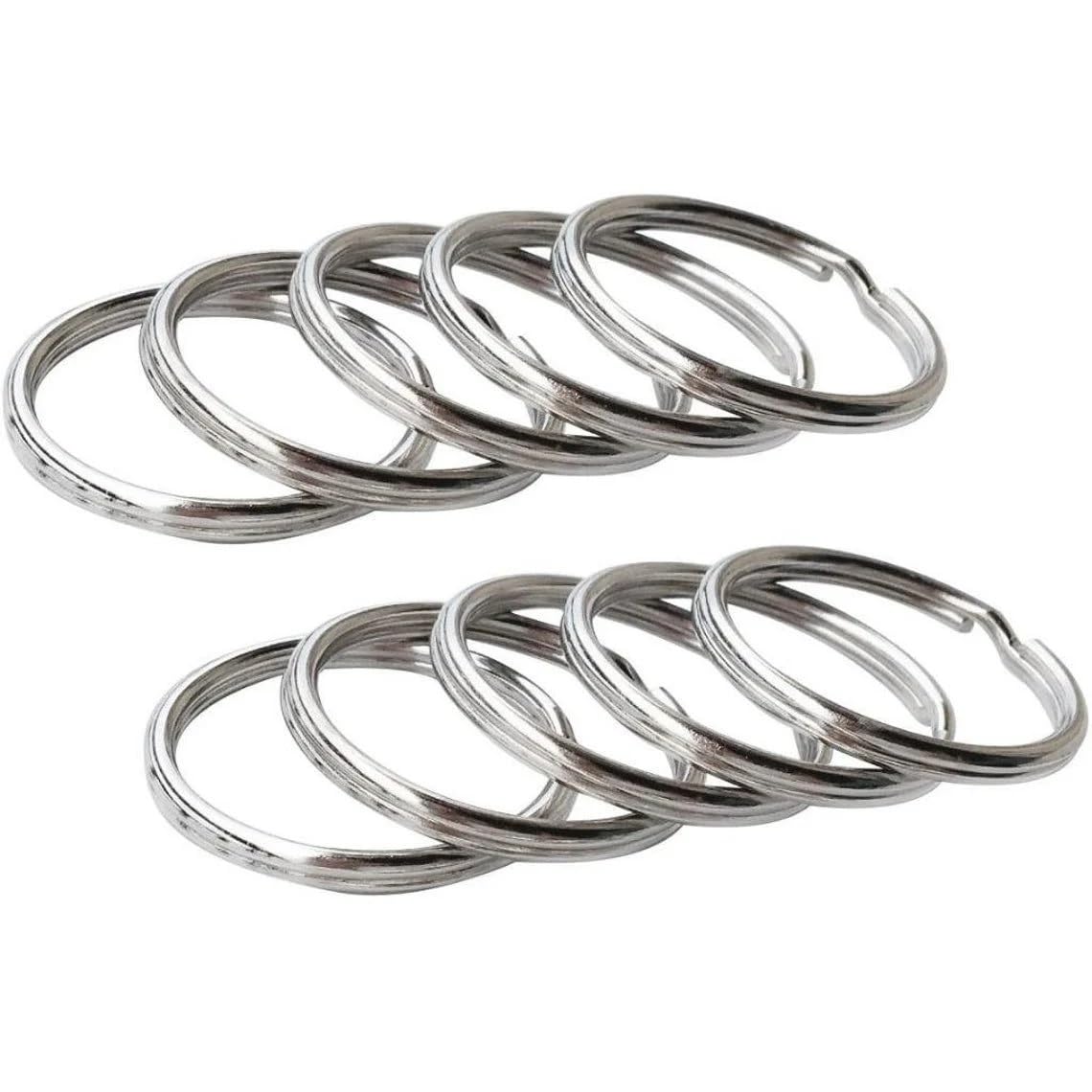 Van Der Linn Split Rings Keyring Silver Small Large Jump Key Ring 20mm (200)