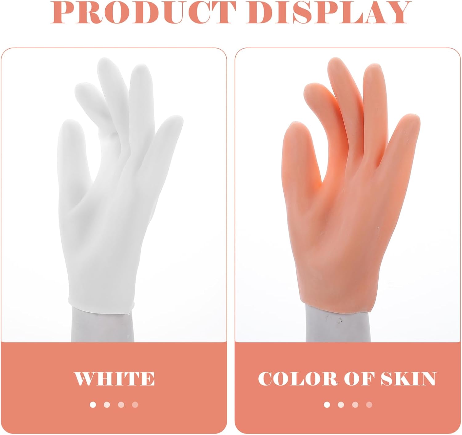 2pairs Flexible Skin-Friendly Moisturizing Gloves Household Gloves Hand Accessory for Dry Skin Treatment
