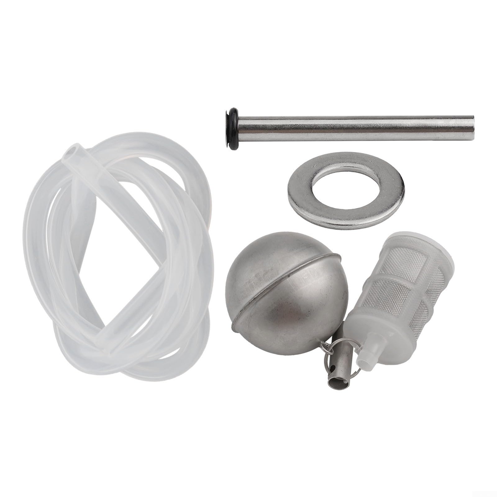 Zilimontt Schwimmendes Dip-Röhren-Set, Heimbrau-Bier, FermZilla Ball, schwimmendes Bierfass flüssiges Tauchrohr mit schwimmendem Tauchrohrfilter und 78,9 cm Silikon-Tauchrohr