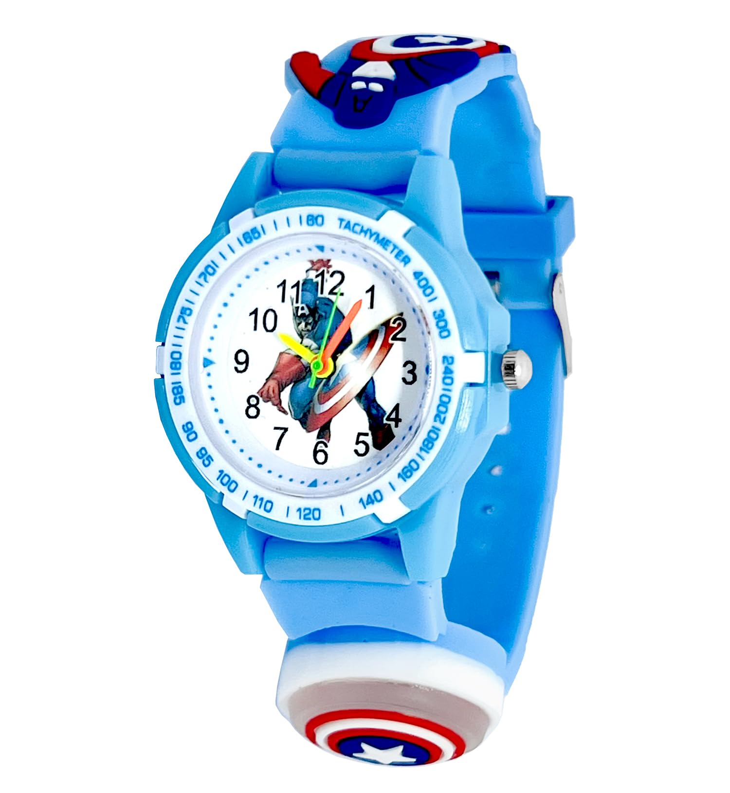 Time Up Analog Dial Cartoon Disco Light Kids Watch for Boys & Girls (Age:3-10 Years) -RBT-Cap-X (Cap-SkyBlue) (B0CZ93XJ5C) Amazon Price History, Amazon Price Tracker