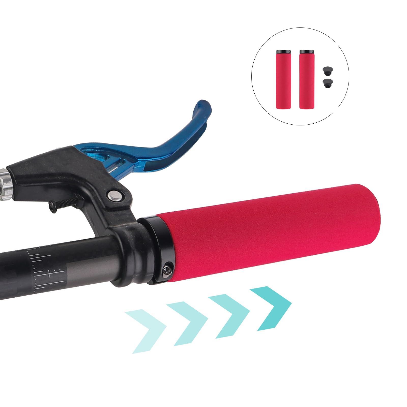 Kaeltsyn 1 Paar weiche Schaumstoff-Fahrradlenkergriffe, Stoßdämpfung, wasserdicht, Mountainbike-Schaumstoff-Fahrradlenker Sport &