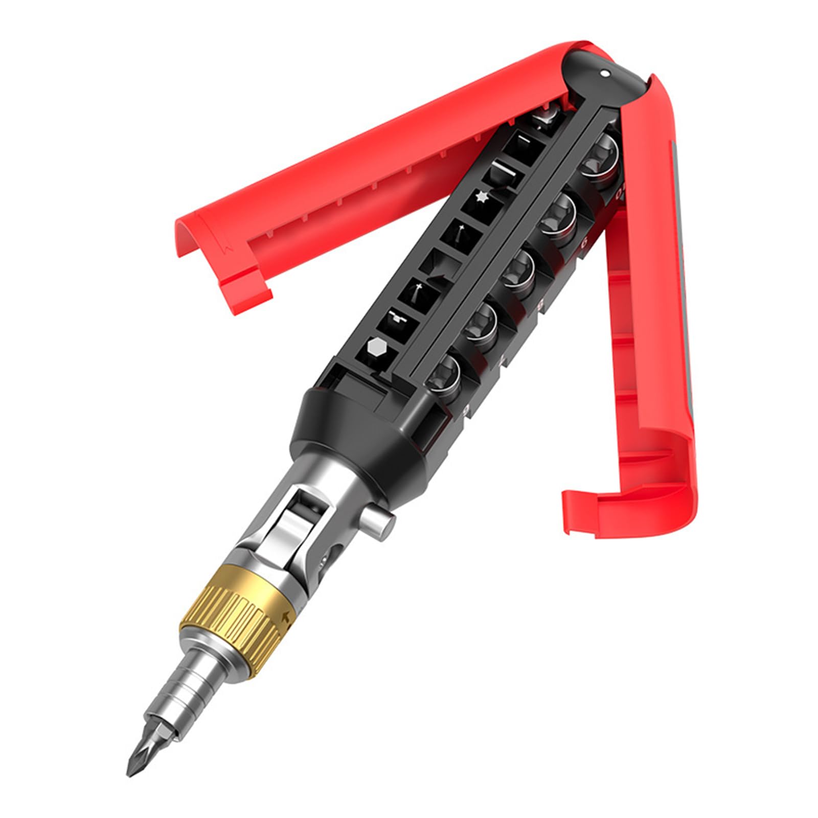 Hzbb 14 In 1 Way Ratcheting Screwdriver Set, Screwdriver Tool Set With Socket & Bit, Household Short