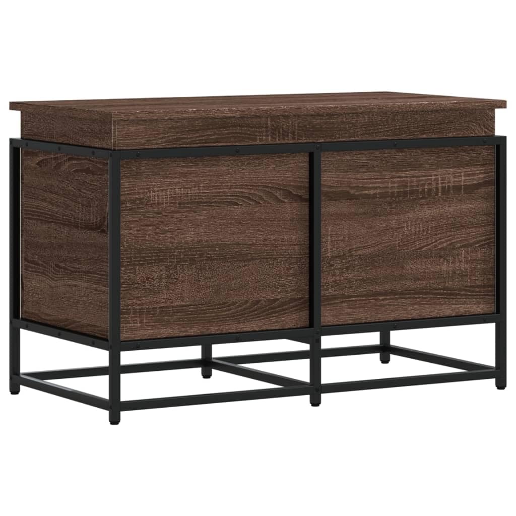 Aufbewahrungsbox mit Deckel Eichen-Optik 80x40x51,5 cm Ordnungsbox Aufbewahrung Organizer Kleideraufbewahrung zum Kleidung, Schlafzimmer, Haus, Büro