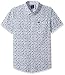 RVCA Men's Porcelain Short Sleeve Shirt, Antique/White, Large