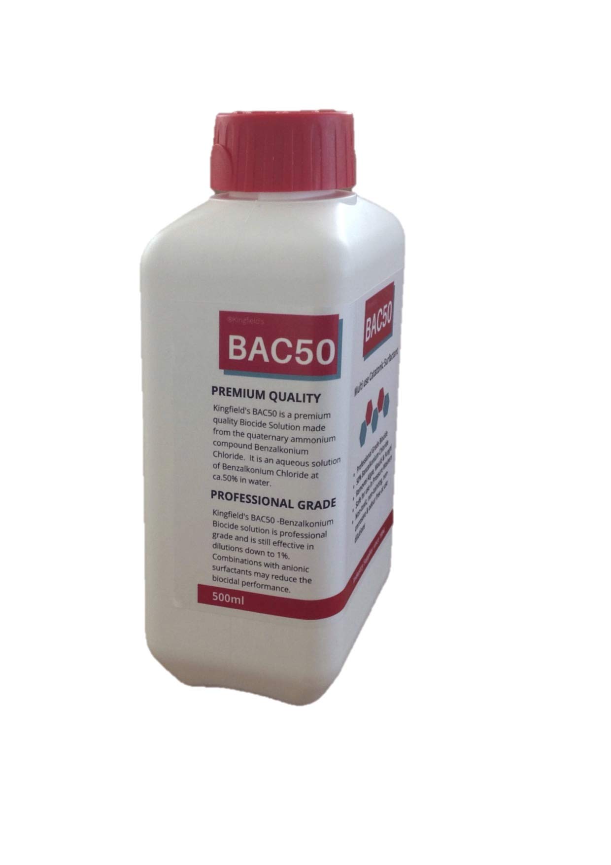 BAC 50 Benzalkonium Chloride 500ml. Concentrated Algaecide Bactericide