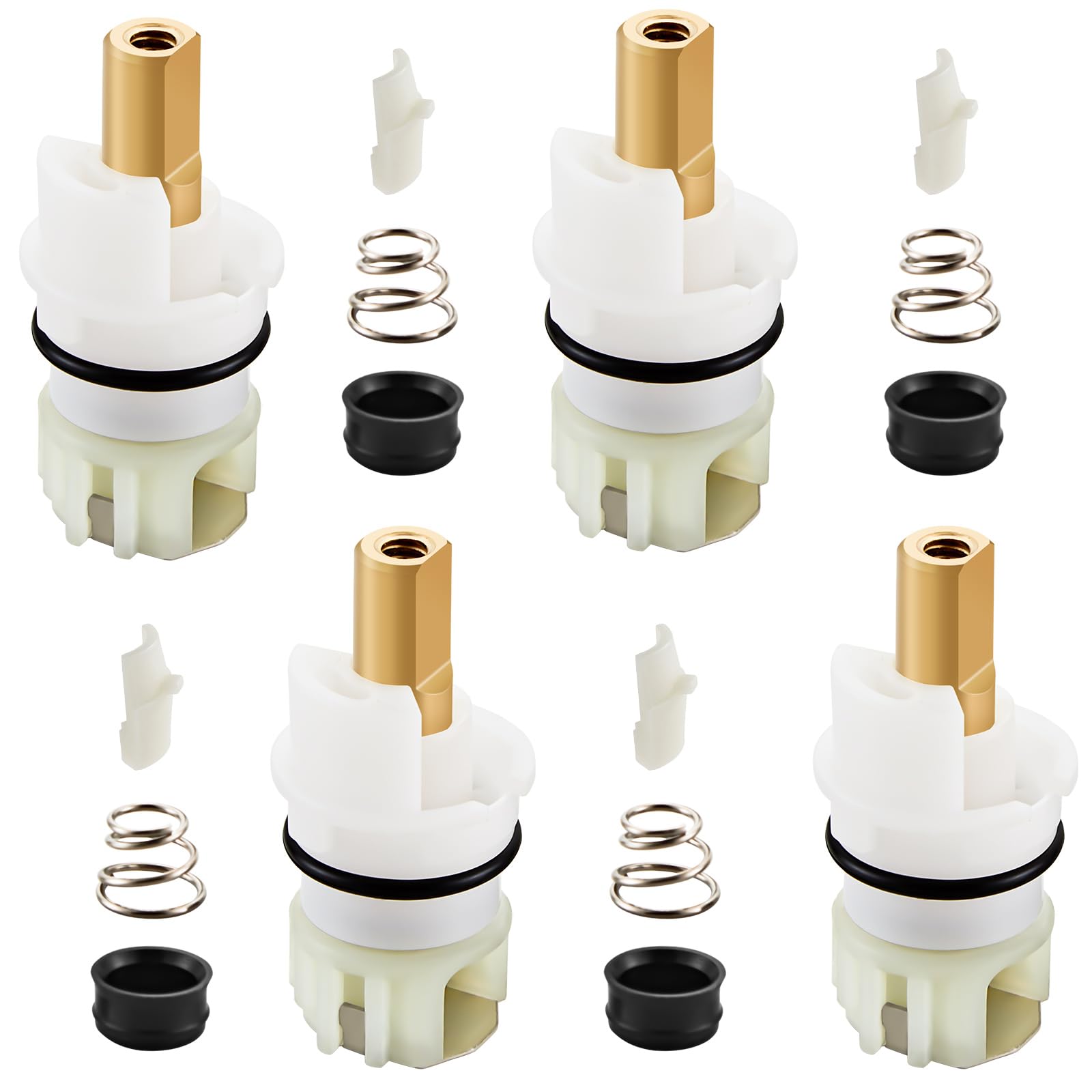 Conjunto de vástago de grifo RP25513, kit de repuesto para kit de reparación de grifo Delta de dos manijas, incluye asientos y resortes RP4993, paquete de 4