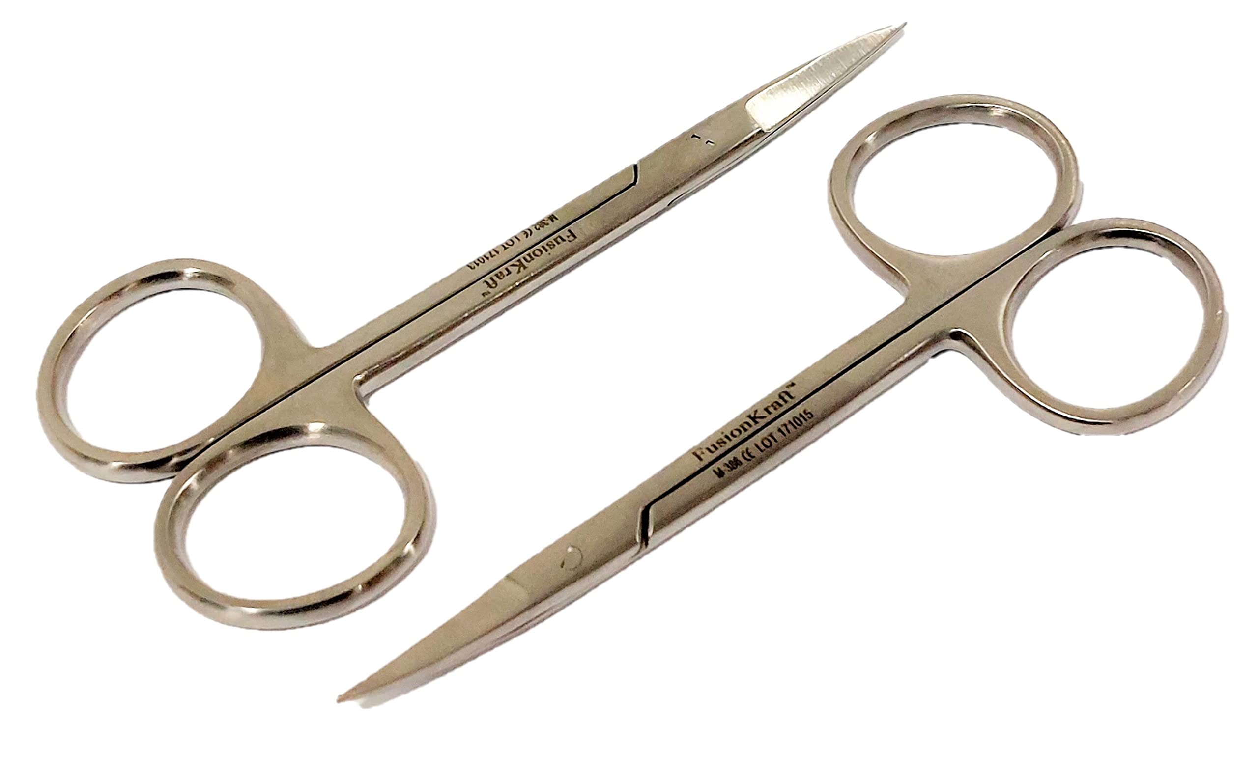 FusionKraft Iris Scissors, Sharp Pointed Tips, One each of Straight & Curved Blades, 4" (B09P5CL5QW) Amazon Price History, Amazon Price Tracker