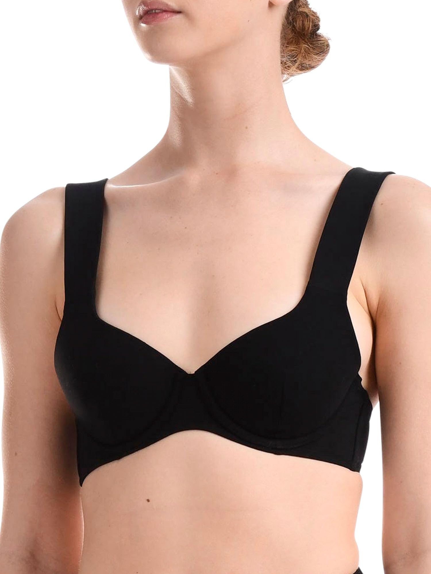 Wolford Womens Swim Essentials-Lightly Lined Demi Bra Black D