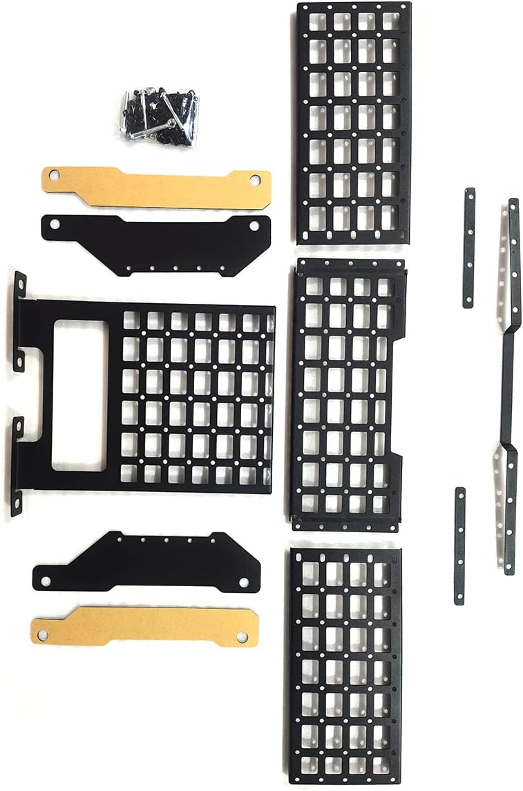 Roof Rack Cargo Overhead Molle Panel Interior Shelf Storage Compatible with Jeep Wrangler JL 2018-2025 and Gladiator JT 2018-2025