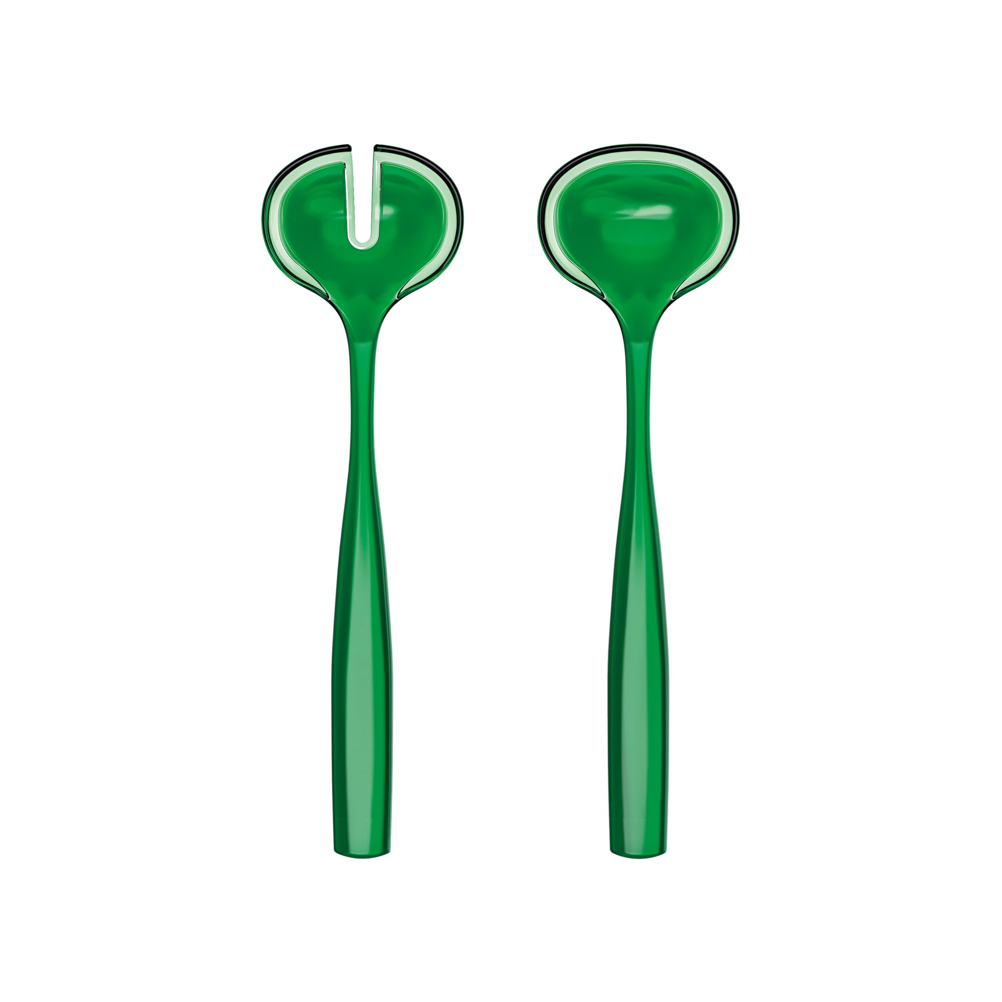 Salad Servers in Bio-Based Plastic, Emerald Green, Dolcevita