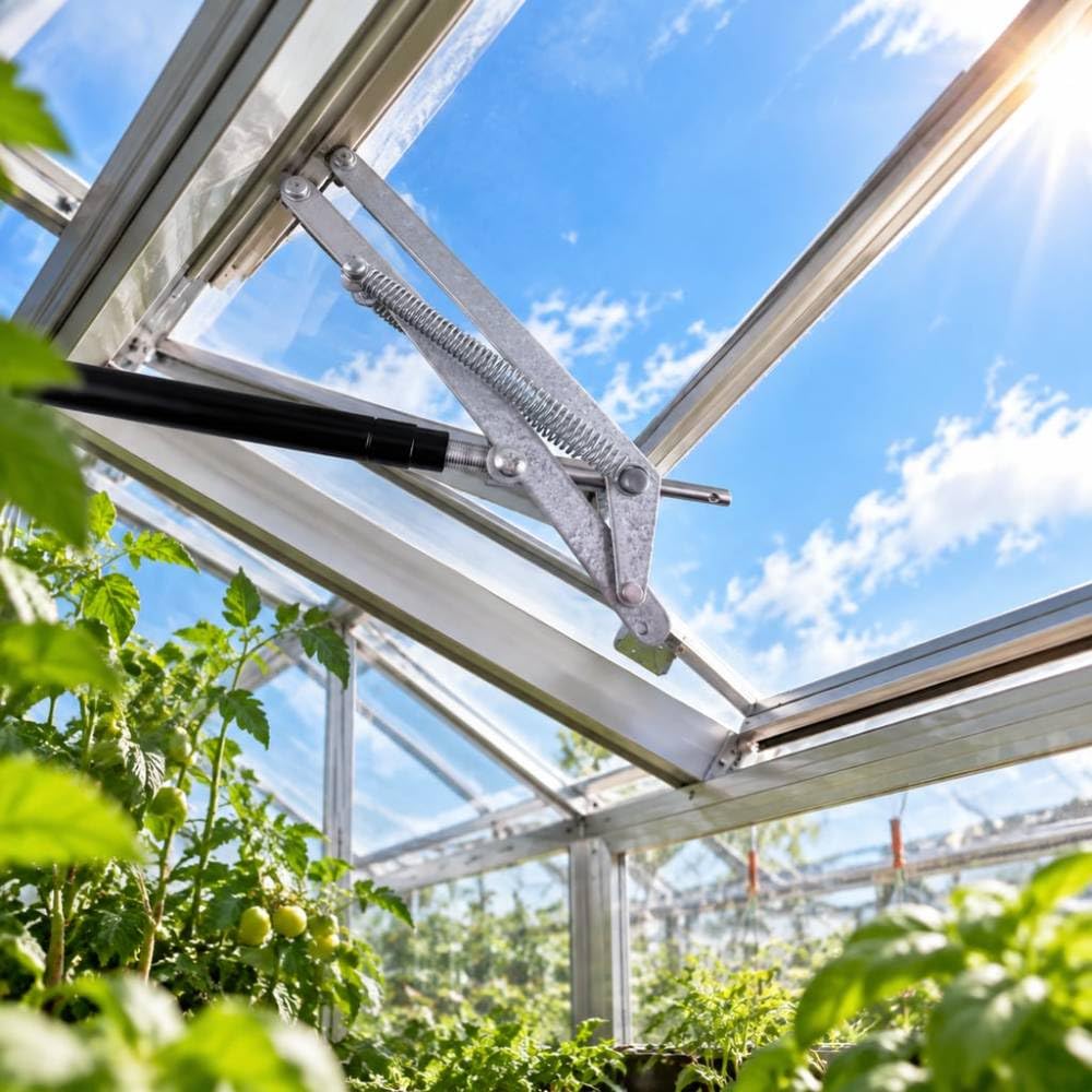 Abreventanas para invernadero termico automatico con ajuste de temperatura