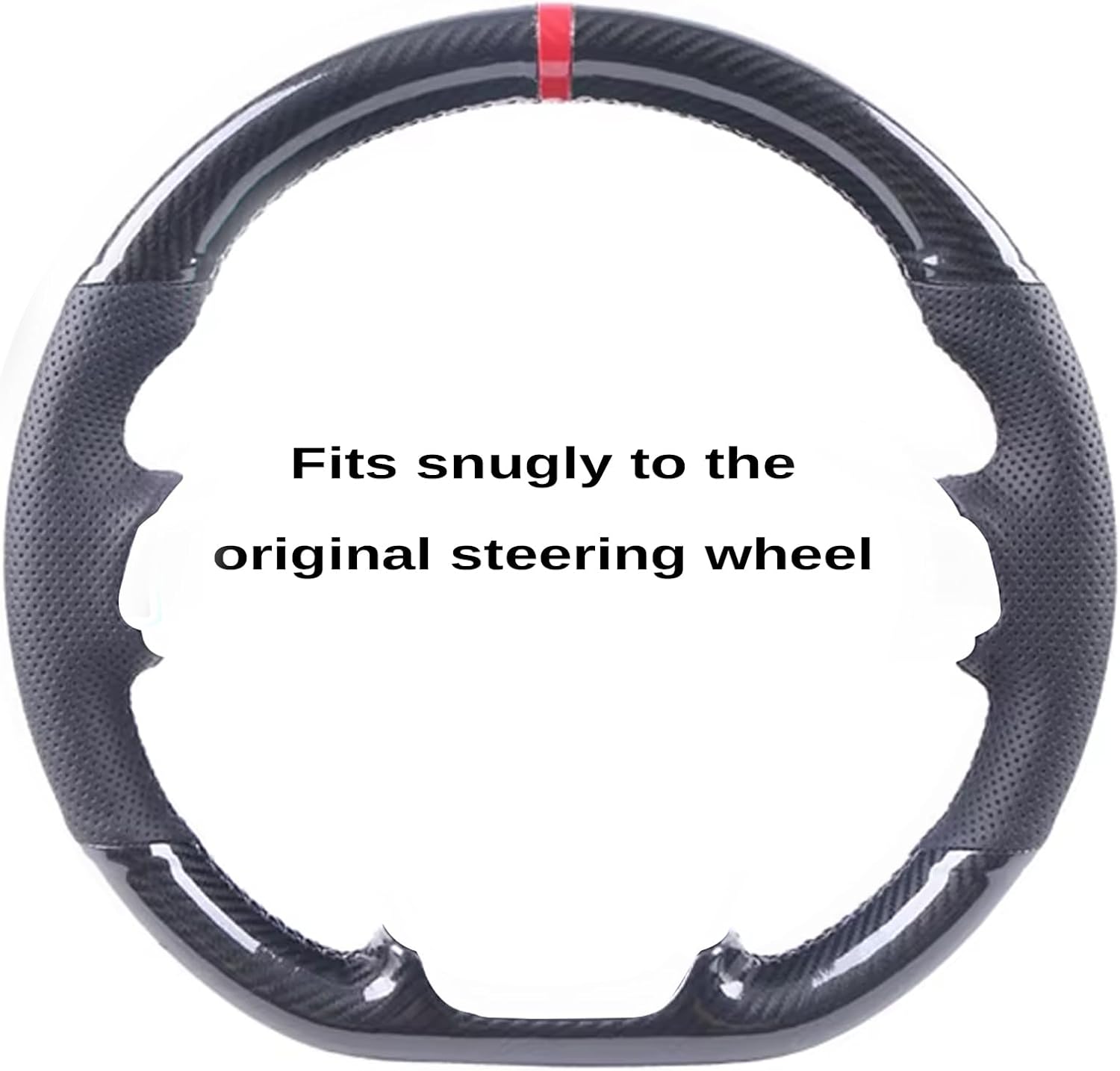 Car Steering Wheel Cover Carbon Fiber Stitch Wheel Wrap Fit for Ford Fusion Mondeo 2013-2014 Ford Edge 4dr SUV 2015-2017 Ford Fusion Sedan 2013-2018,Black