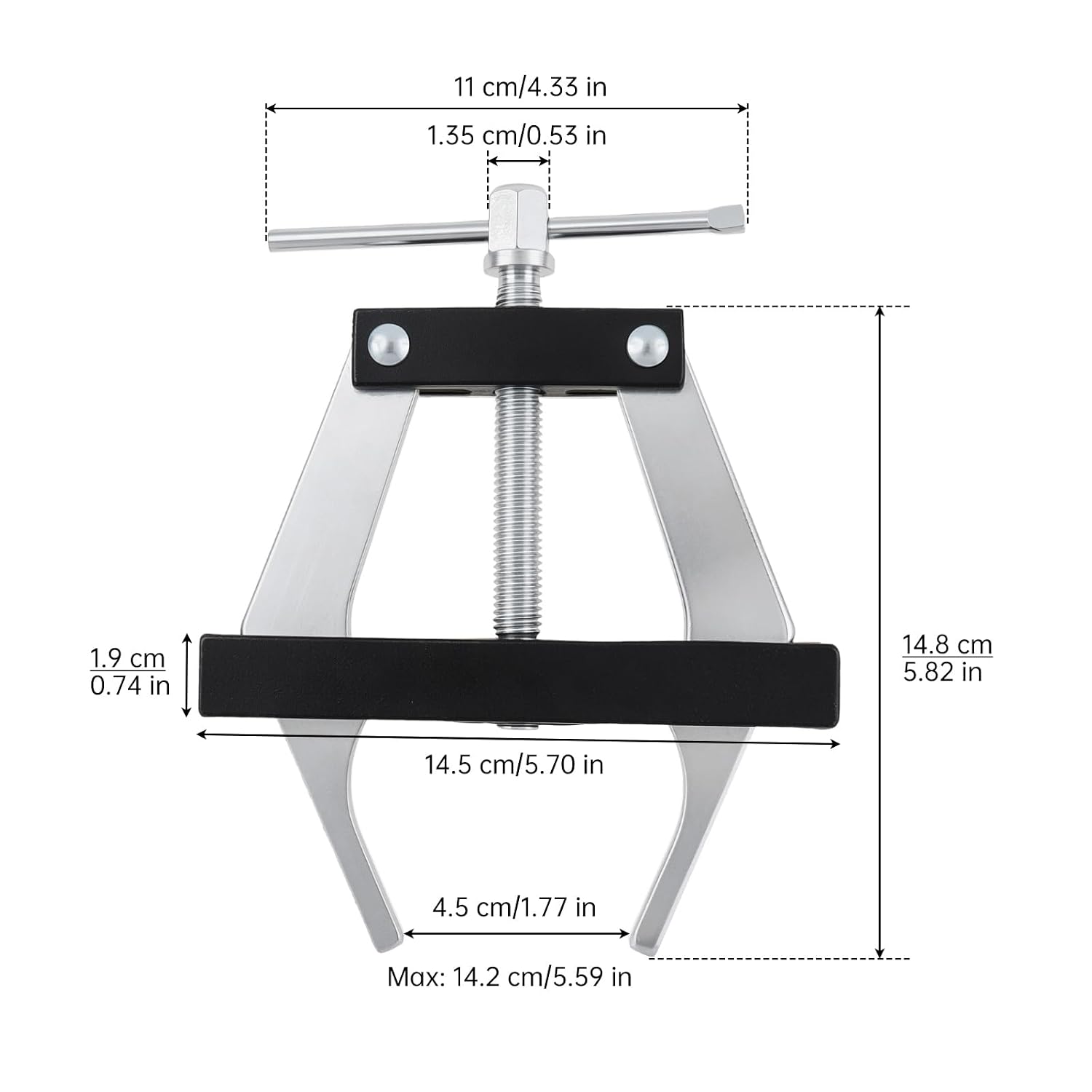 ChgImposs Chain Breaker Tool for #100–#200 Roller Chains – Heavy Duty High Carbon Steel 2-Claw Connecting Puller for Motorcycle, Bicycle, Go-Kart & ATV Chain Repair