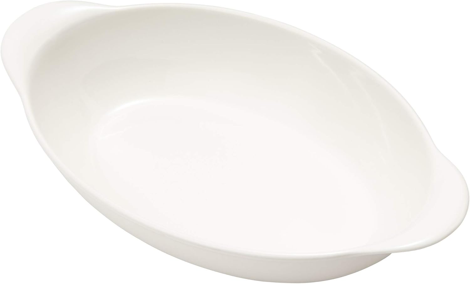 TAMAKI Fortemore T-662045 Gratin Dish, White, Diameter 9.1 x Depth 5.4 x Height 2.0 inches (23.2 x 13.7 x 5.1 cm), 19.4 fl oz (550 ml), Microwave, Dishwasher and Oven Safe, Lightweight Reinforced Porcelain