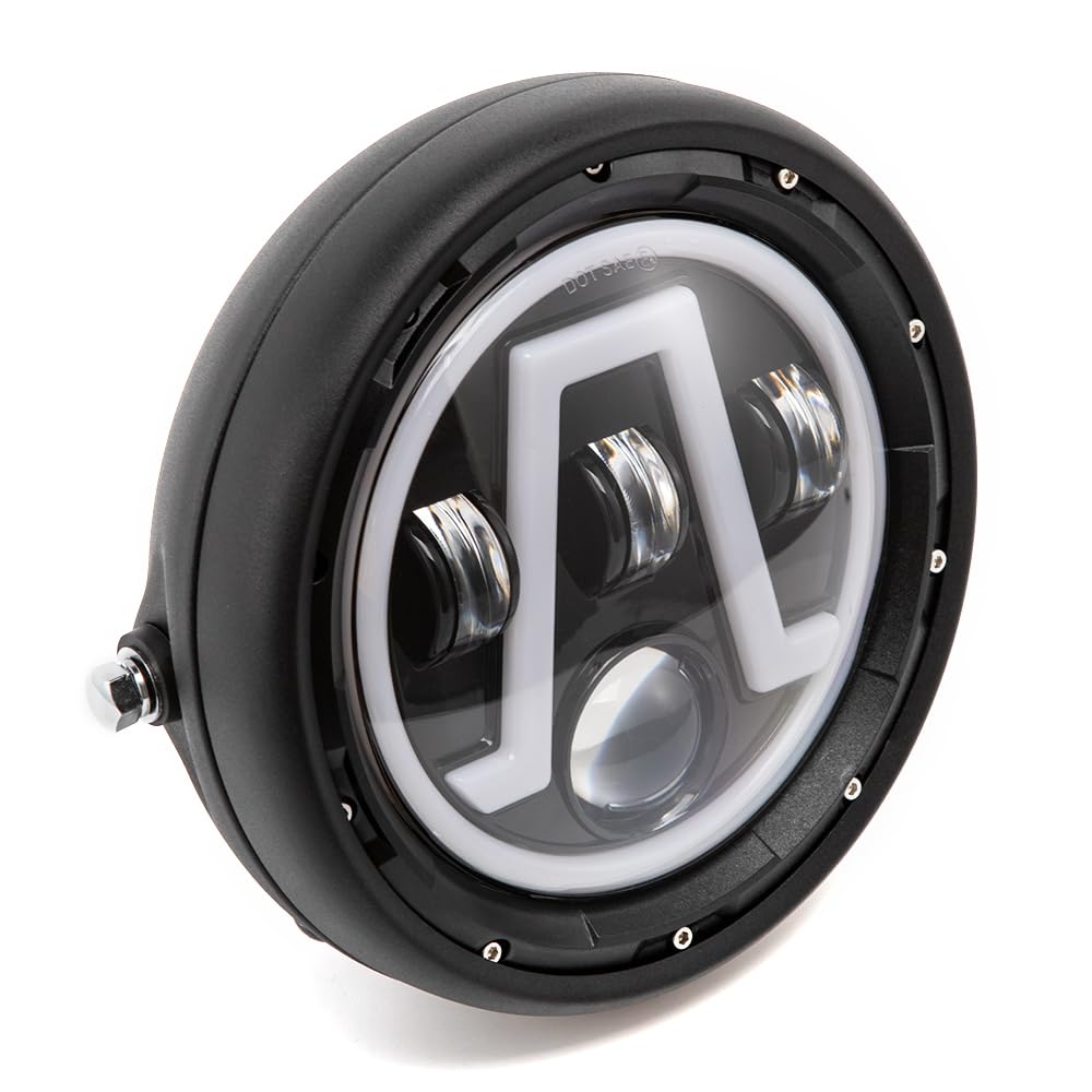 Reflektor motocyklowy LED 7" uniwersalny retro reflektor przedni do Cruiser Cafe Racer Chooper
