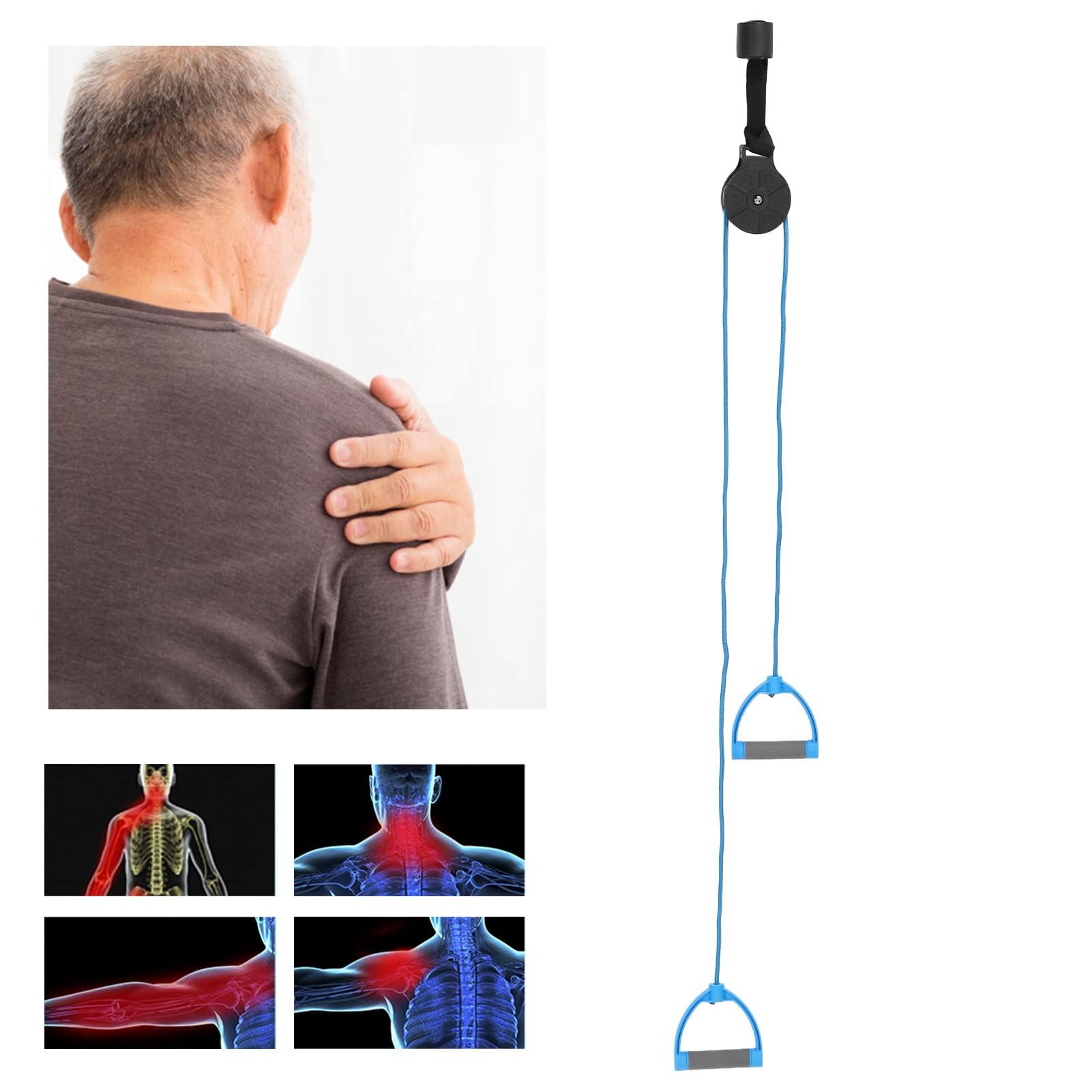 Sistema De Poleas para Ejercicios De Espalda Y Brazos, Poleas para Rehabilitación De Hombro sobre La Puerta, Equipo De Fisioterapia Polea Hombro para Ejercicio De Brazo De Entrenamiento De Hombros