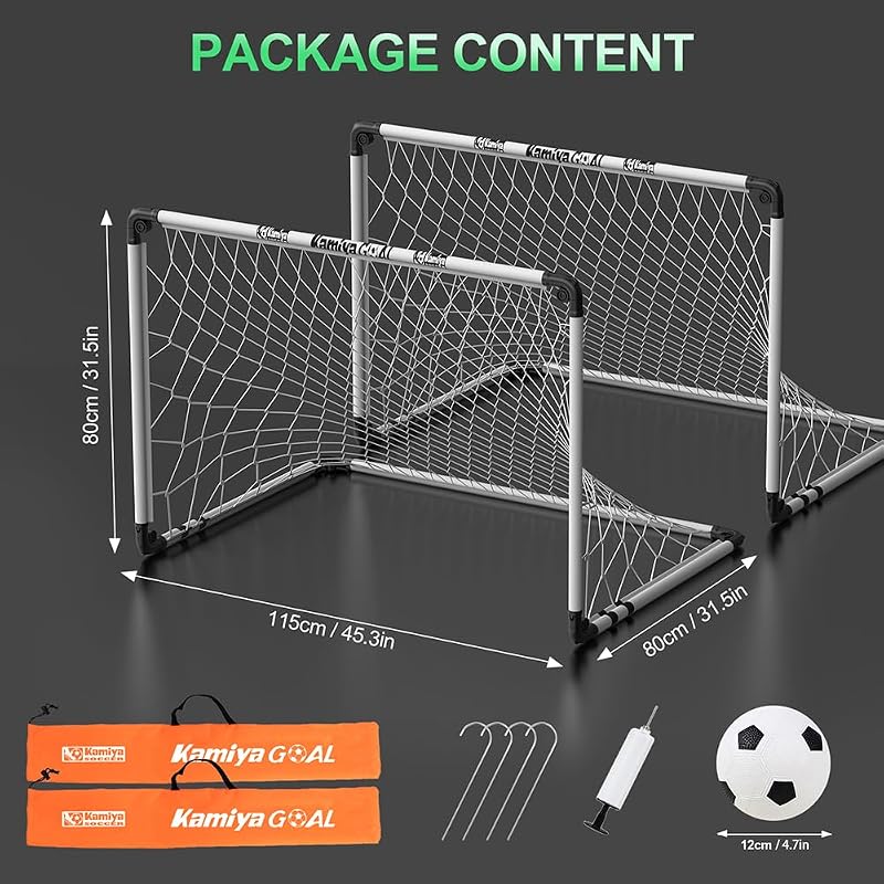 Kamiya Összecsukható Futballkapu Szett 2db 115x80cm Gyerekeknek