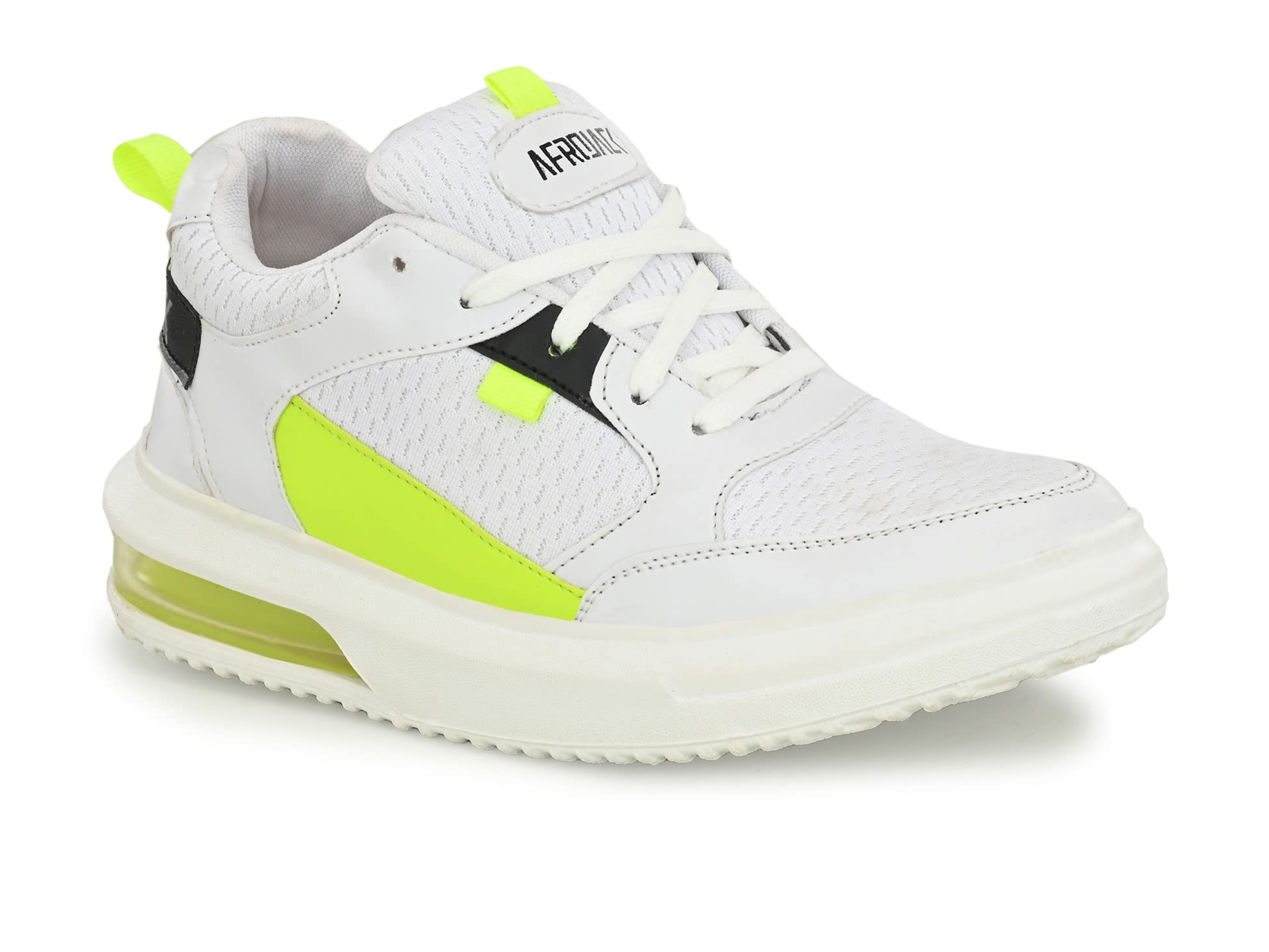 AFROJACK Mens Casual Shoes | Tube Sneakers | Lace up| White Green Color | Lightweight Shoes m680 (B0BRSTRZRW) Amazon Price History, Amazon Price Tracker