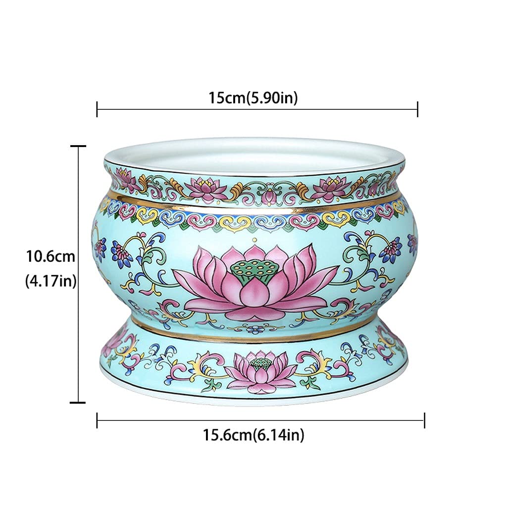 Räucherstäbchenhalter Räucherbrenner Emaille Lotus Muster Weihrauch Brenner Keramik Sandelholz Weihrauchbrenner Haushaltslinie Weihrauchbrenner Dekoration Desktop Ornamente Räucherstäbchen Halter ( Si
