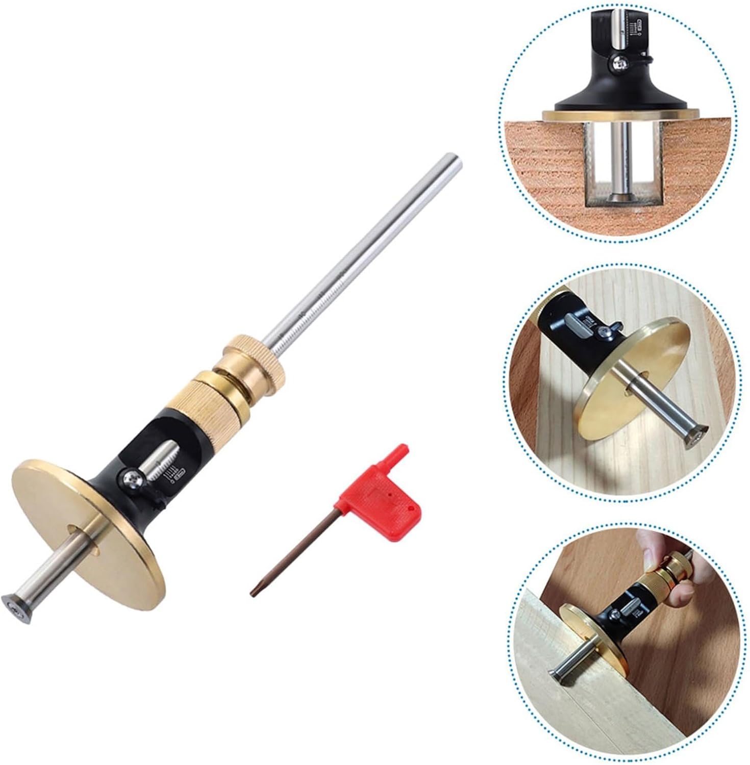 balacoo European Style Woodworking Scribe Gauge with Hard Alloy Blade, Precision Parallel Marking Tool for Carpenters and Woodworkers, Adjustable Mortise Gauge Measuring Device