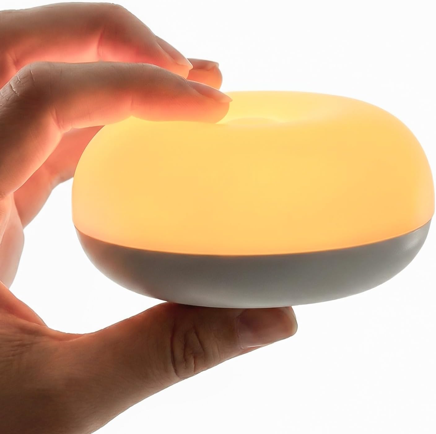 Baby Night Light, 0 Blue-Light Nursery Egg Light for Breastfeeding, Flip Design, Soft BPA Free, 3 Colors & Dimming, Rechargeable Portable Touch Nightlight for Kids Toddler