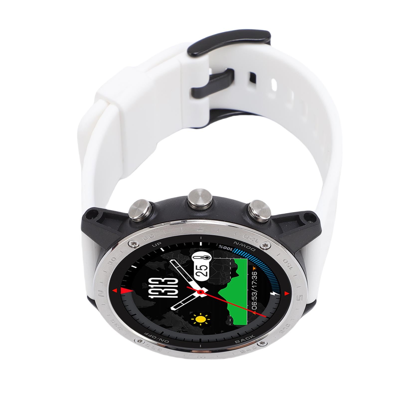Reloj Inteligente de Buceo 50M |Rastreador de Ejercicios con Barómetro con Sensor de Profundidad, Pantalla de 1,3 Pulgadas para Nadar, Correr, Hombres y Mujeres Al Aire (White)