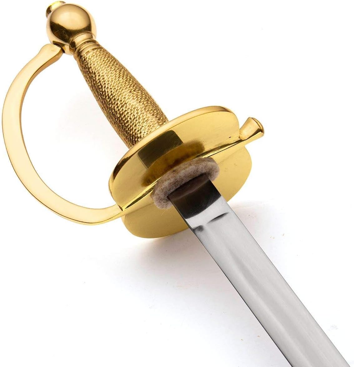 Atlanta Cutlery Authentic Hand Forged 1840 Non-Commissioned Steel Sword Brass Hilt Functional Battle Ready Rapier with Steel Scabbard