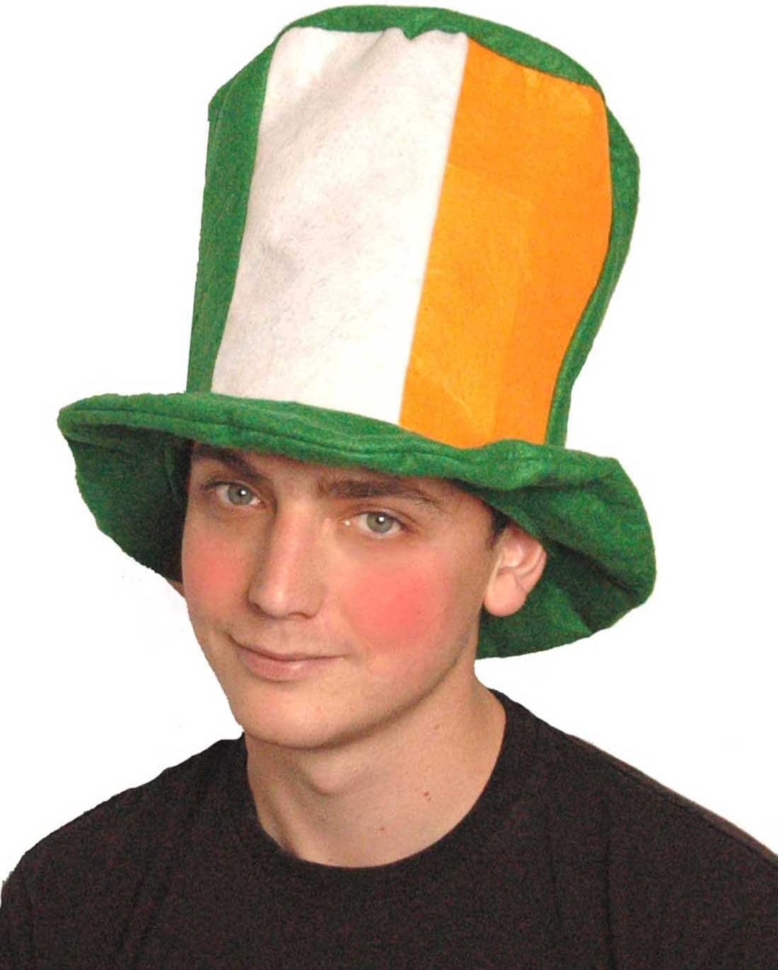 St Patricks Day Irish Green Felt Tri Colour Hat, Fancy Dress Party Costume Accessory