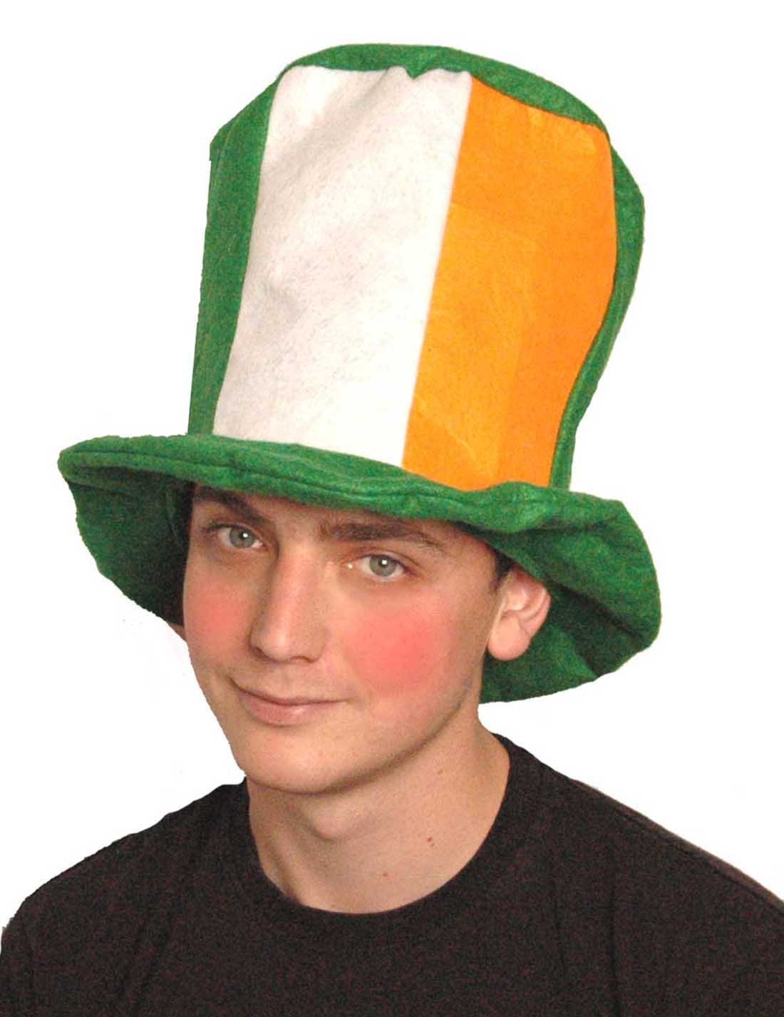 St Patricks Day Irish Green Felt Tri Colour Hat, Fancy Dress Party Costume Accessory