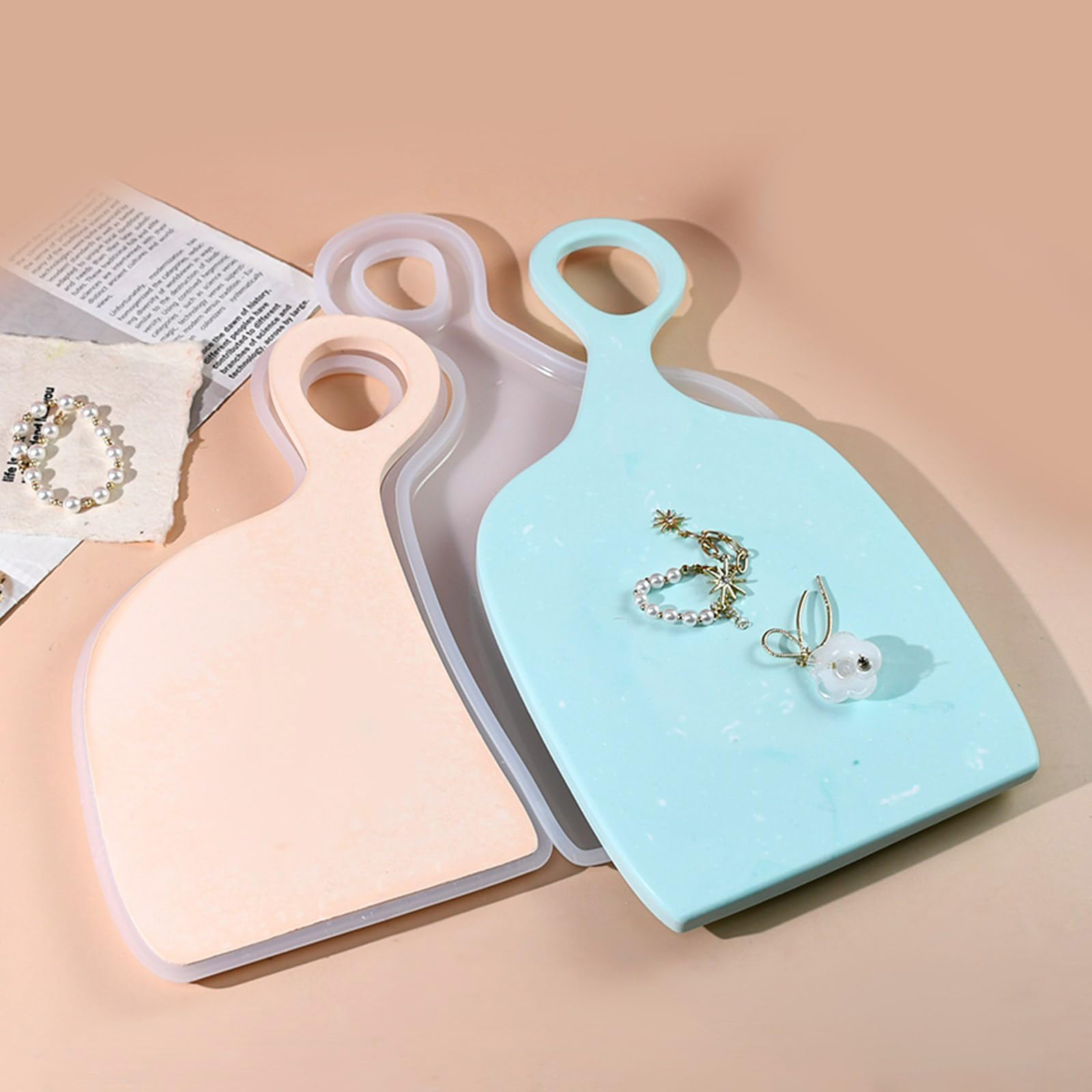 Stampo in silicone fatto a mano in resina epossidica per vassoio da portata per gioielli piastra di stoccaggio stampo per San Valentino decorazione domestica