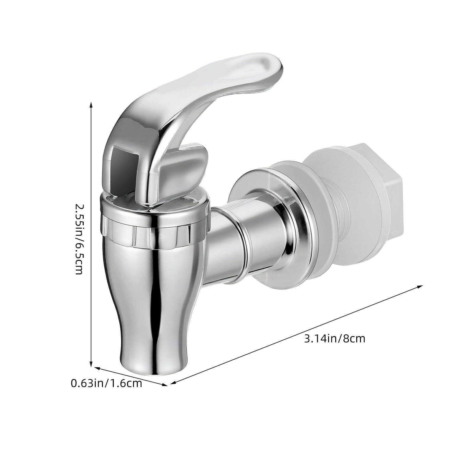 Rubinetto Erogatore per Dispenser Bevande 2 Pezzi Valvola da 16-22 MM per Feste Picnic Matrimoni Argento in Plastica Resistente