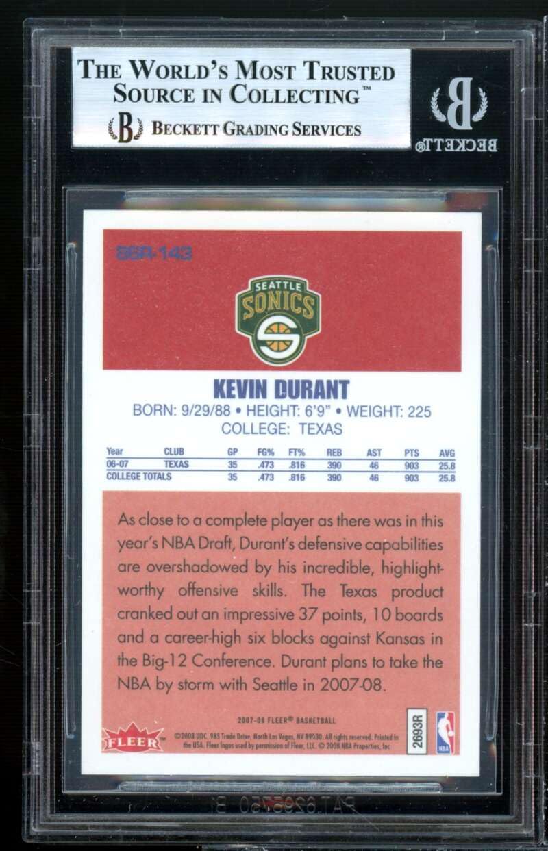 Amazon.com: Kevin Durant Rookie Card 2007-08 Fleer 86-87 Rookies