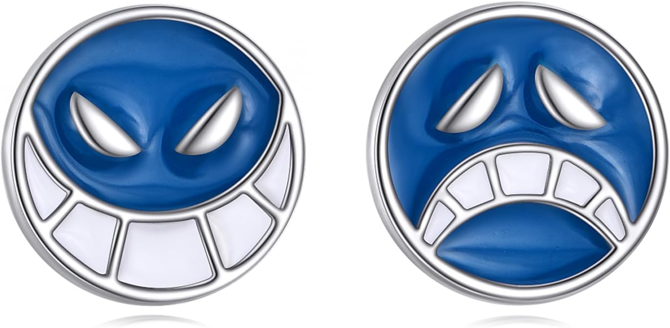 Anime Stud Earrings 925 Sterling Silver Anime Earrings for Women Man