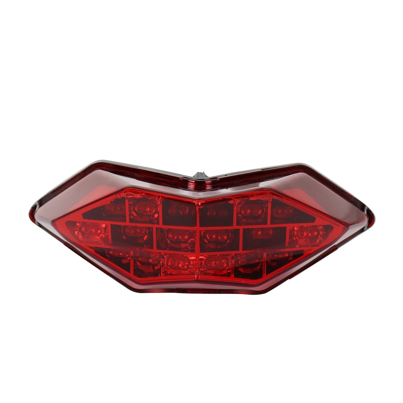 Motorrad Scheinwerferschutz 1 PC Motorrad Rücklicht Passend für Ninja 300 2013-2017 Hinten Schwanz Licht Integriert Anzeige Lampe Scheinwerfer Schutzgitter(Red)