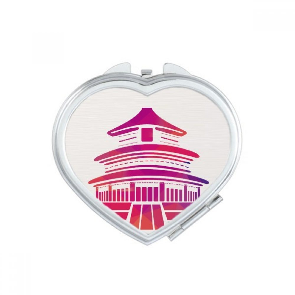 Miroir Chine Temple du Ciel compact contre le maquillage raté outil portable fait main